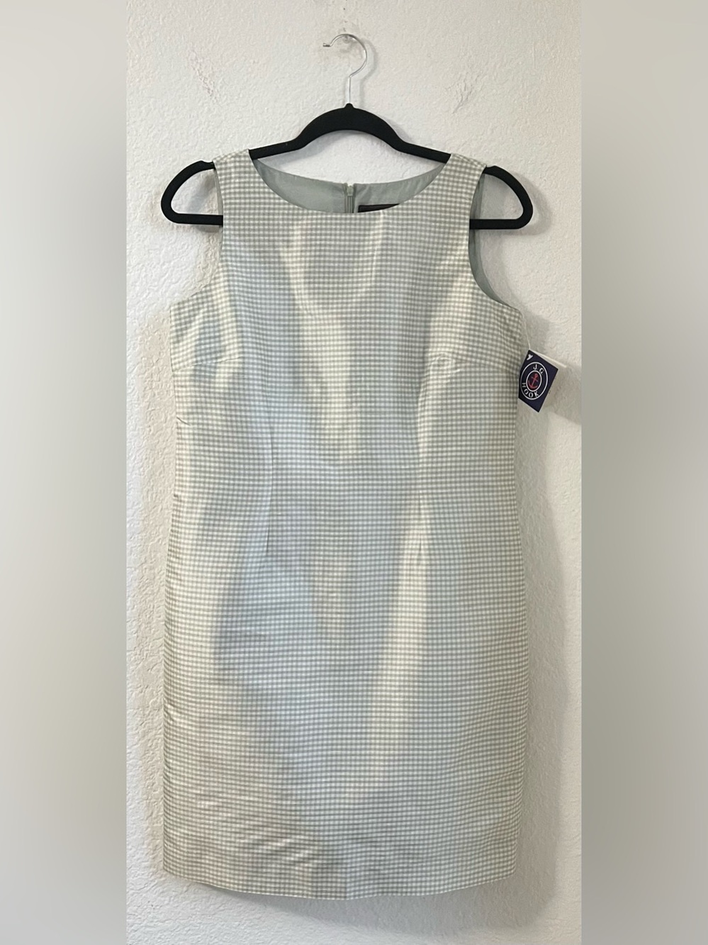 J.G Hook Plaid Silk Sheath Dress